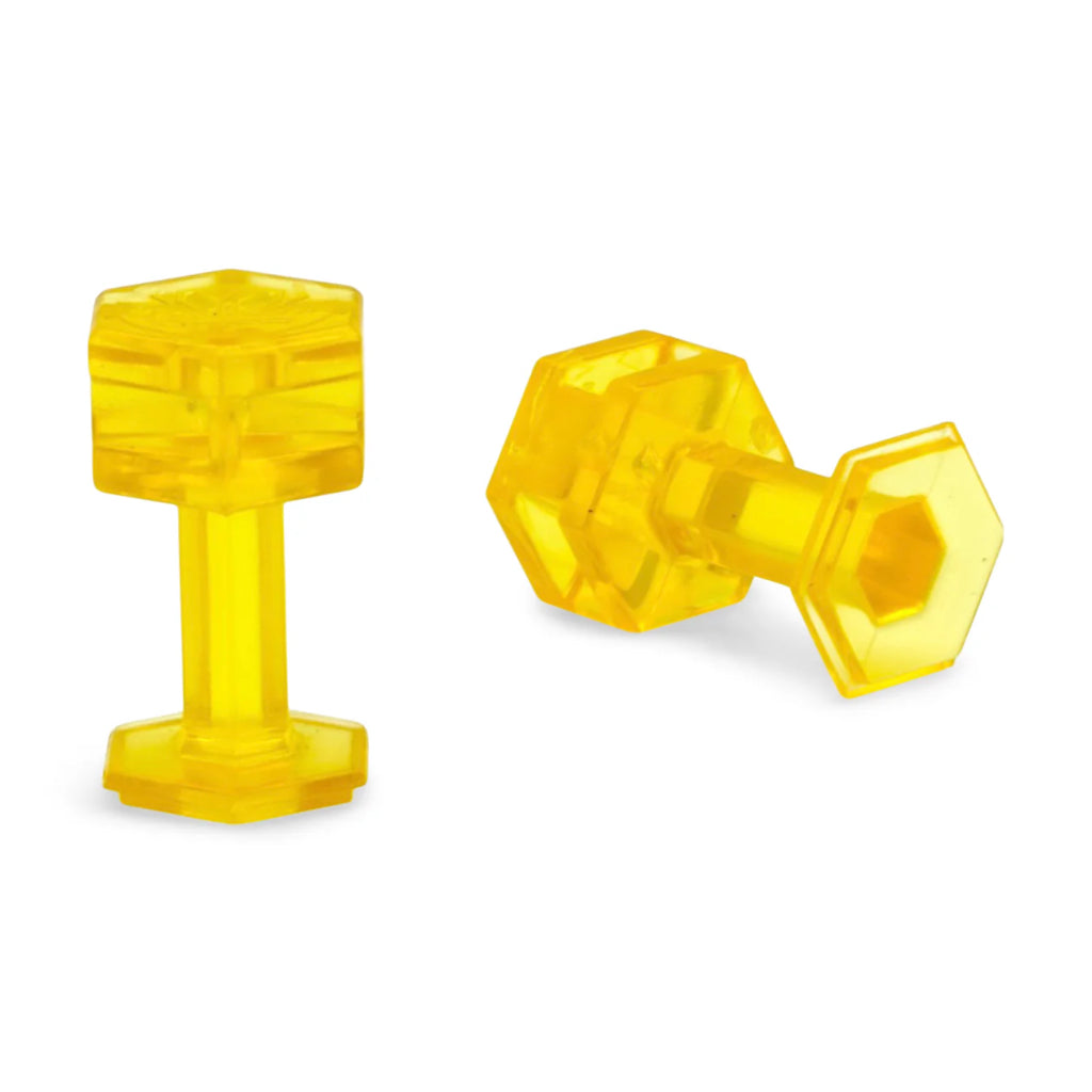PESTAÑAS HEXAGONALES DORADAS CON EJE GRUESO DE 13 MM. (5 unidades)