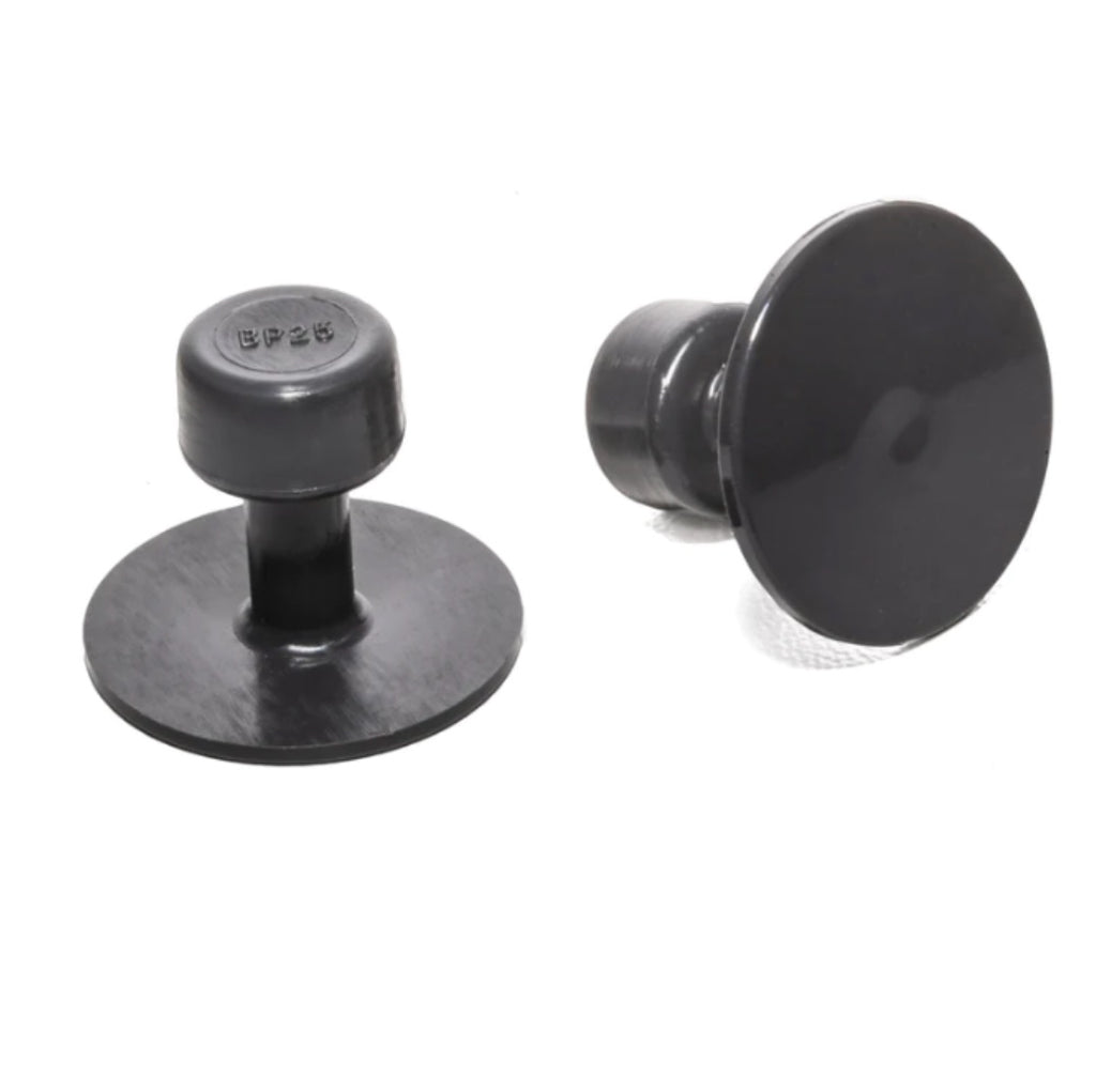 25 mm -  Conjunto de ADAPTADORES negros para pegamento de 25 mm - paquete de 10