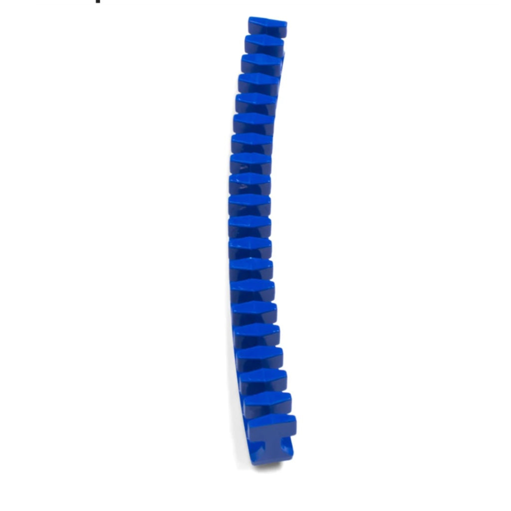 Pestaña de pegamento para pliegue flexible azul curvada Centipede® de 12,5 x 150 mm