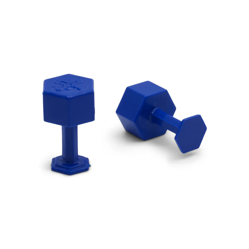 PESTAÑAS HEXAGONALES AZULES DENT REAPER DE 10 MM. (10 unidades)