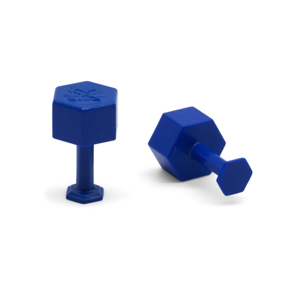 PESTAÑAS HEXAGONALES AZULES DENT REAPER DE 8 MM. (10 unidades)
