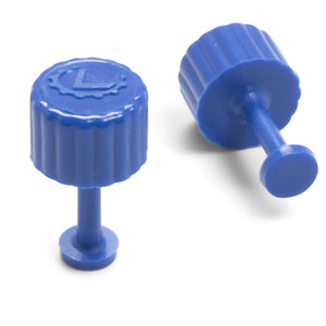 Pestañas de pegamento de acabado redondas azules Dead Center® de 6 mm - Paquete de 10